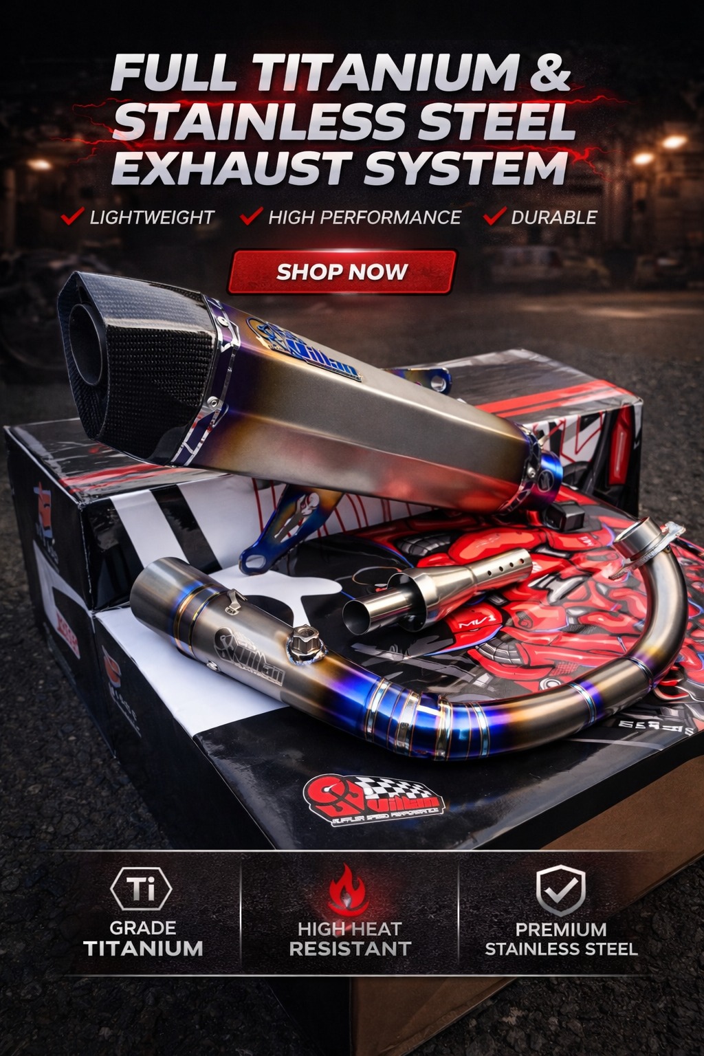 Knalpot Xmax Titanium